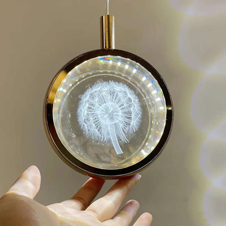 گوی کریستالی سه بعدی طرح کره زمین مدل آویزی