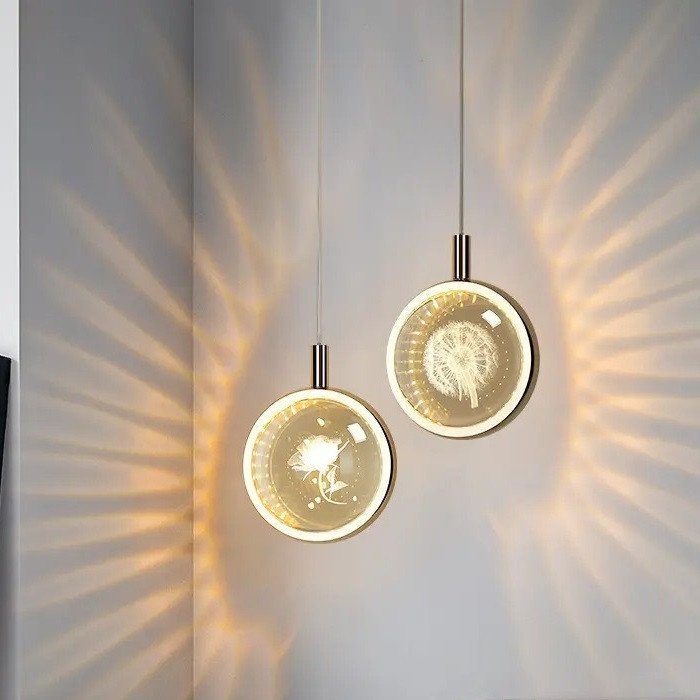 گوی کریستالی سه بعدی طرح کره زمین مدل آویزی