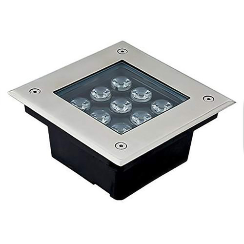 چراغ دفنی 9 وات مربعی