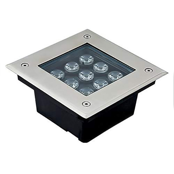 چراغ دفنی 9 وات مربعی