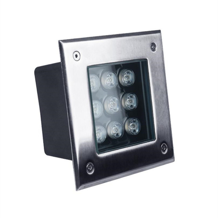 چراغ دفنی 9 وات مربعی