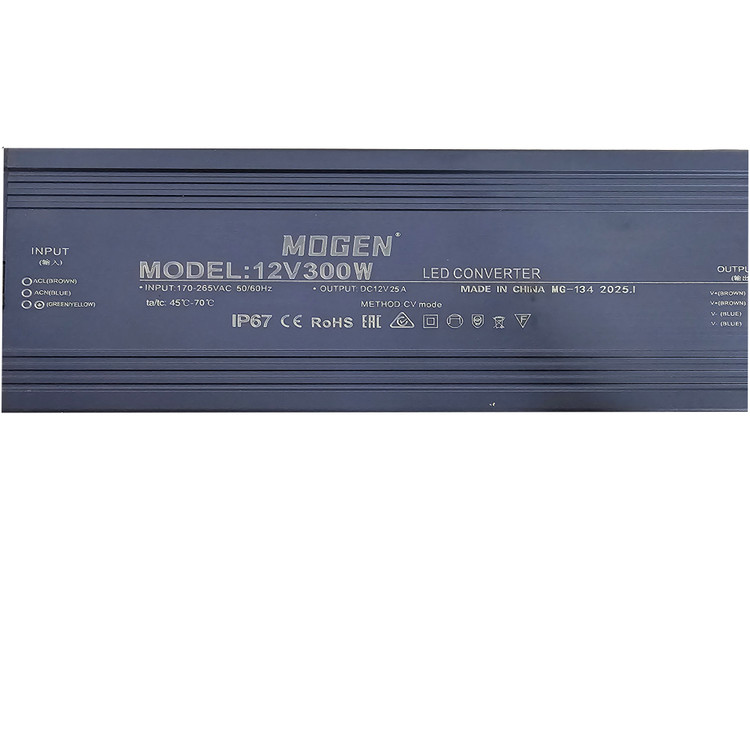 منبع تغذیه ضد آب 12 ولت موگن مدل 12v300w